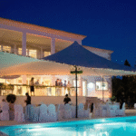 algarve marquees by swimming pool